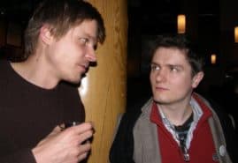 Slovak director Marko Skop and Marek Hovorka, artistic director of the Jihlava IDFF<br />